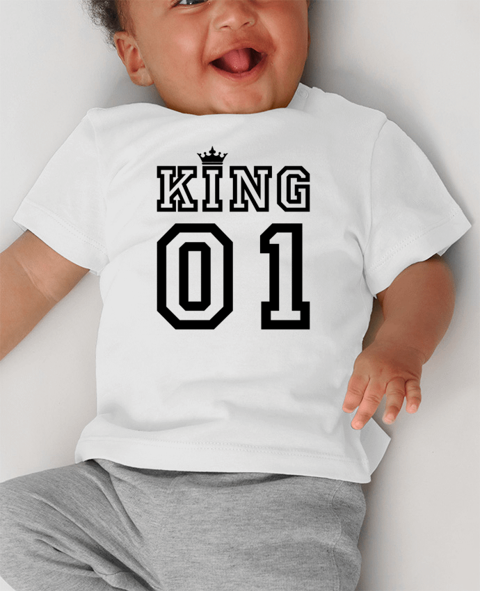T-shirt bébé King 01 manches courtes du designer tunetoo
