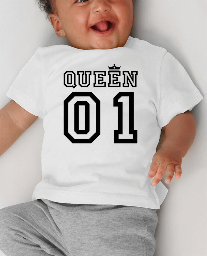 Tee Shirt Baby short-sleeved with pressure Queen 01 manches courtes du designer tunetoo