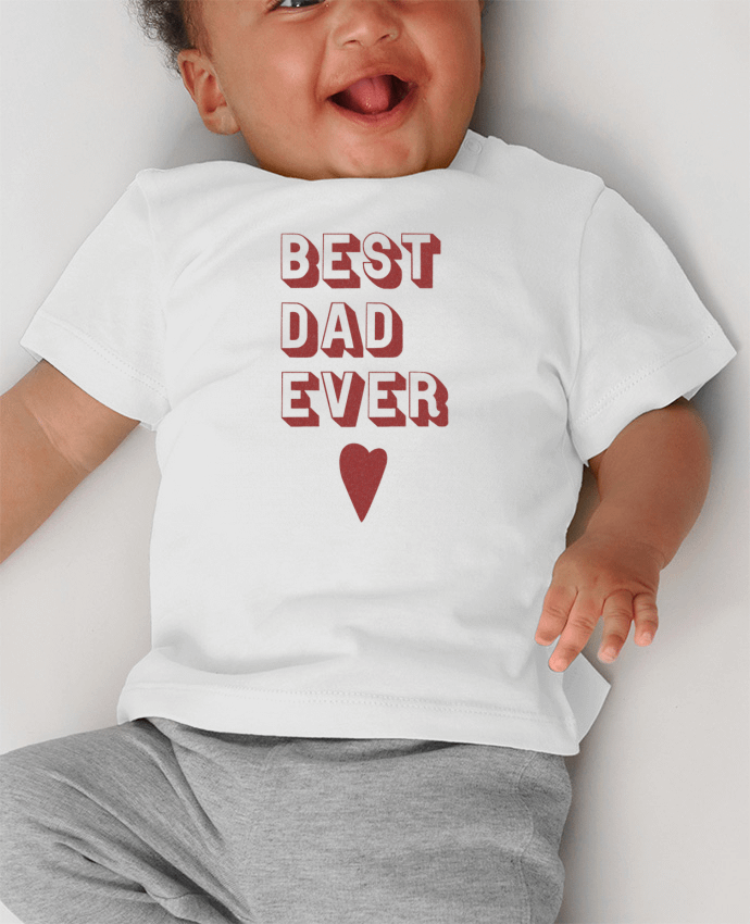 T-shirt bébé Best Dad Ever manches courtes du designer Original t-shirt