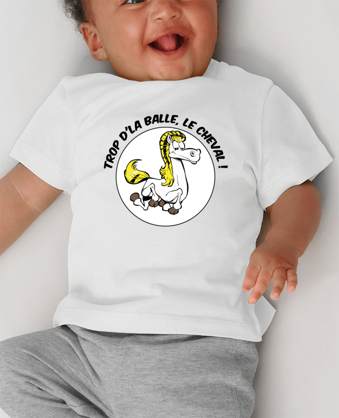 T-shirt bébé Trop d'la balle, le cheval manches courtes du designer TOMI AX