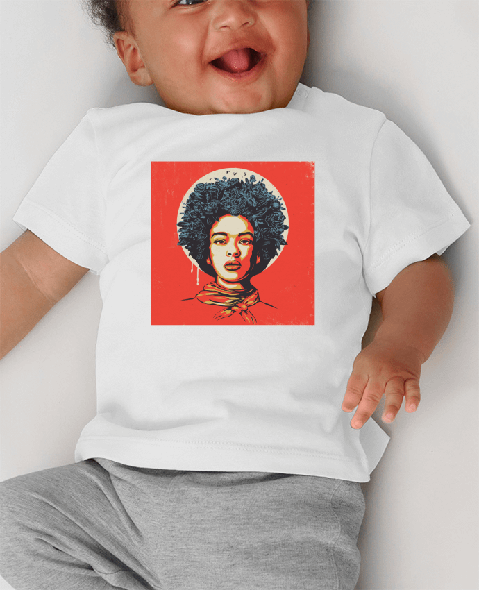 T-shirt bébé Flower Power manches courtes du designer Balàzs Solti