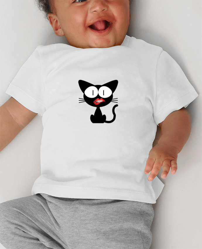 T-shirt bébé Chat manches courtes du designer Marina_alala