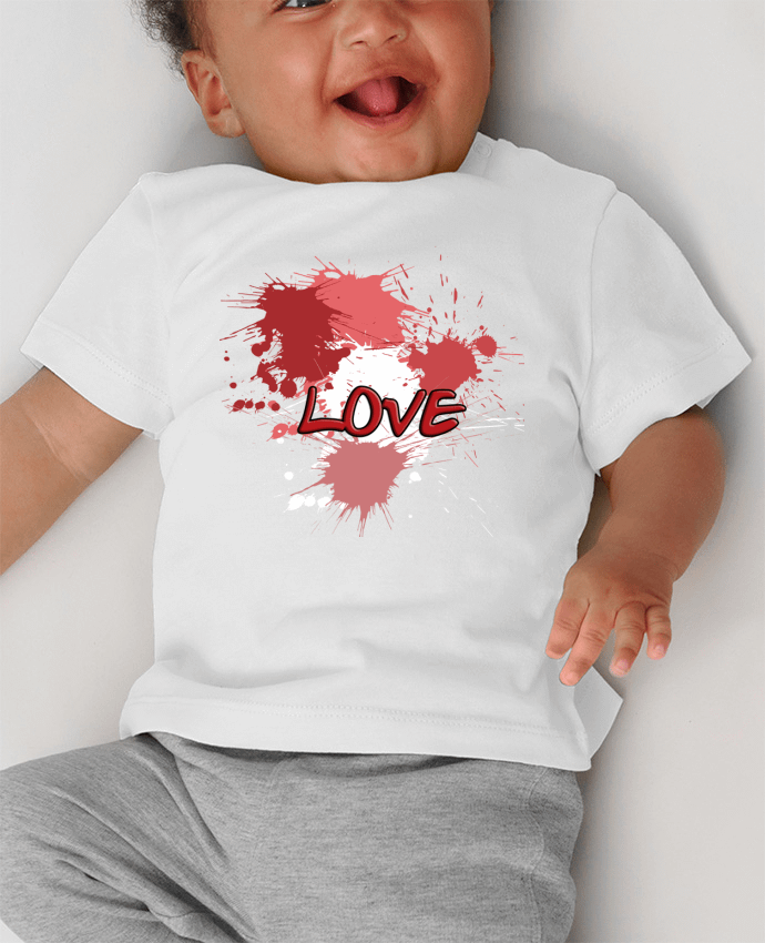 T-shirt bébé Love - Amour manches courtes du designer Toncadeauperso