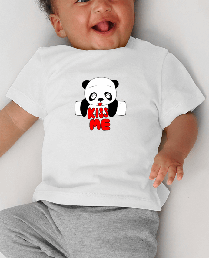 T-shirt bébé kiss me manches courtes du designer Ivonne Granillo
