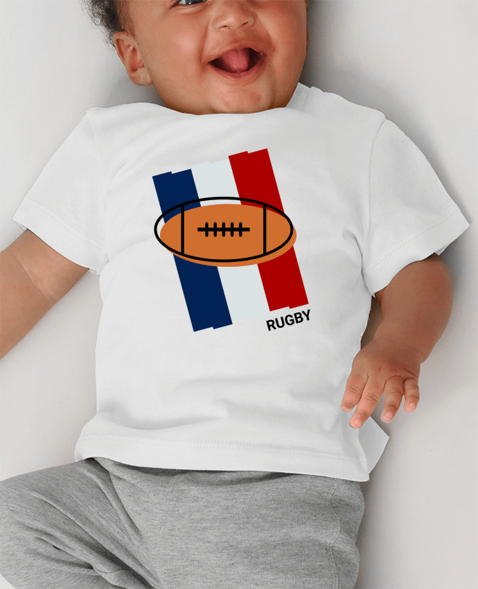 T-shirt bébé Rugby France manches courtes du designer daceroni
