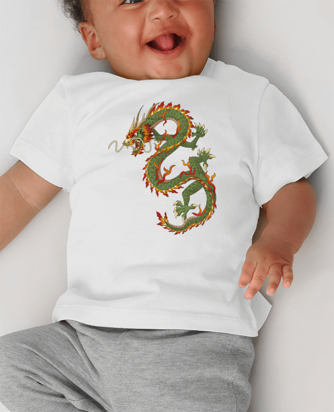 T-shirt bébé Dragon manches courtes du designer mscaglione