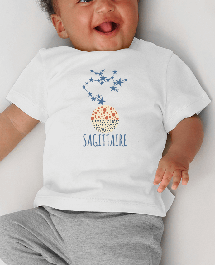 T-shirt bébé Sagittaire manches courtes du designer Les Caprices de Filles