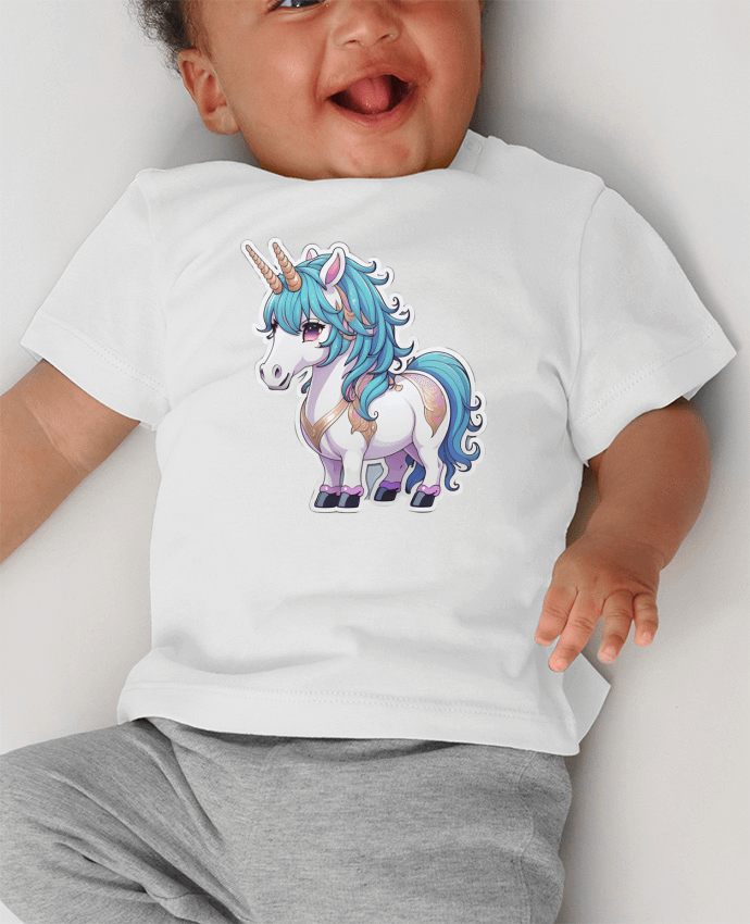 T-shirt bébé Licorne manches courtes du designer On My Digital Path