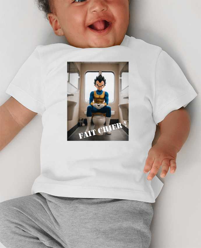 T-shirt bébé Vegeta manches courtes du designer TiA