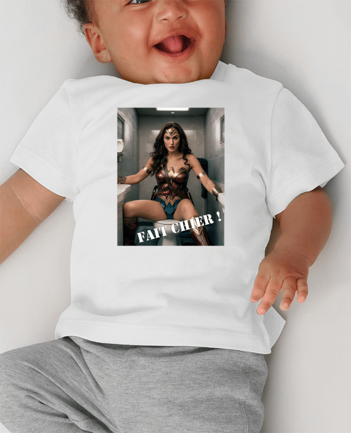 T-shirt bébé wonder woman manches courtes du designer TiA