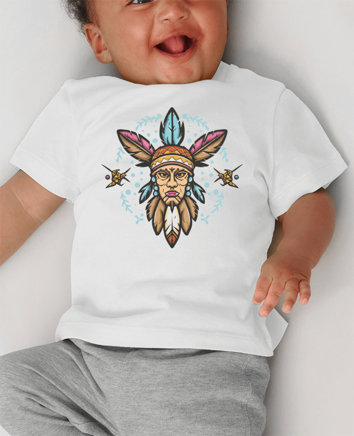 T-shirt bébé Indien manches courtes du designer VSGA