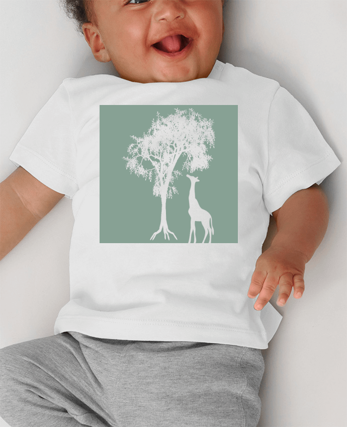 T-shirt bébé Girafe manches courtes du designer Les Caprices de Filles