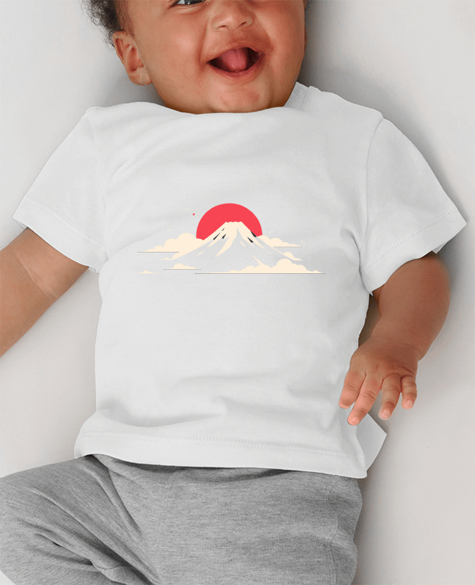 T-shirt bébé Mont Fuji manches courtes du designer KronoArt