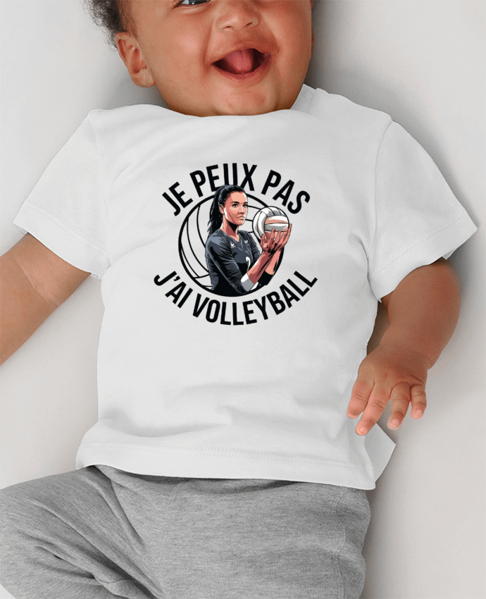T-shirt bébé je peux pas j'ai volleyball manches courtes du designer bwilfy