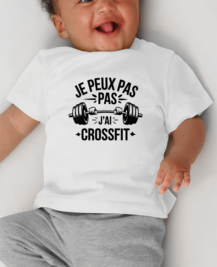 T-shirt bébé je peux pas j'ai crossfit manches courtes du designer bwilfy