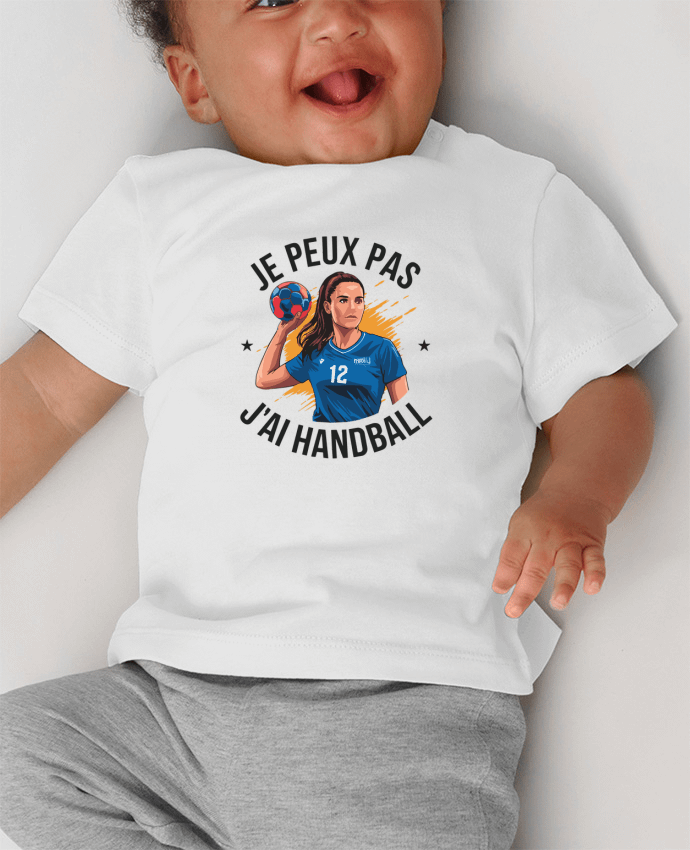 T-shirt bébé je peux pas j'ai handball manches courtes du designer bwilfy