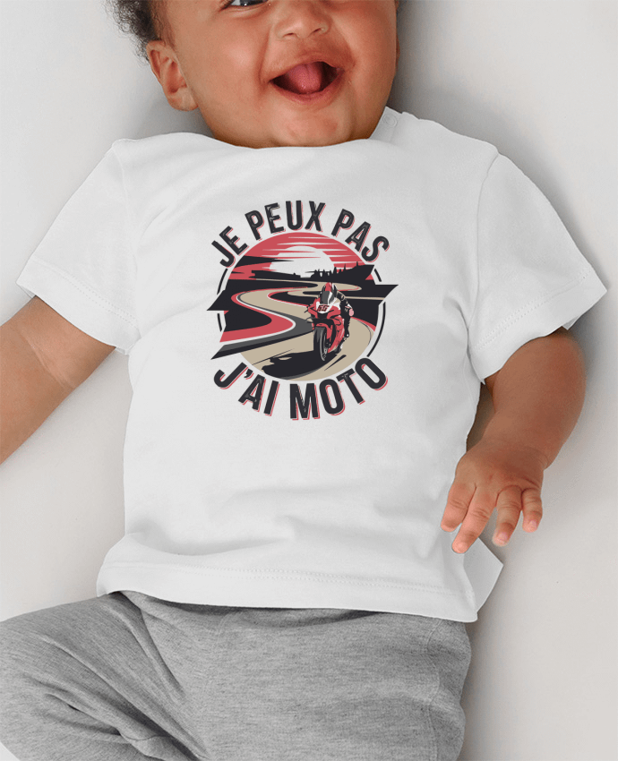 T-shirt bébé je peux pas j'ai moto manches courtes du designer bwilfy