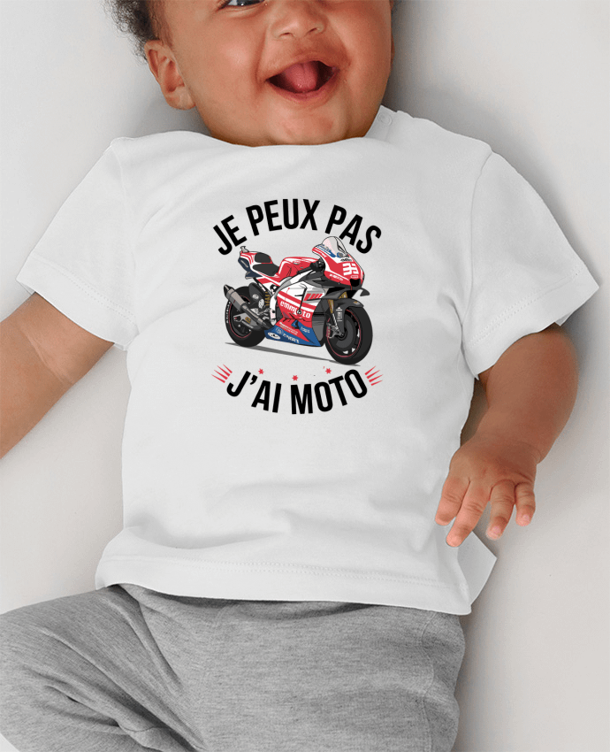 T-shirt bébé je peux pas j'ai moto manches courtes du designer bwilfy