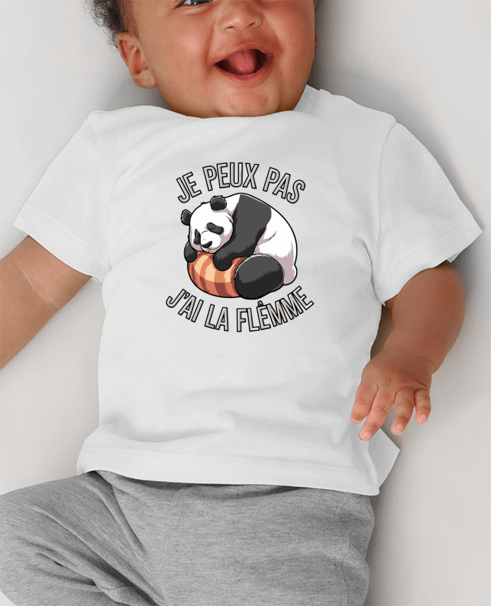 T-shirt bébé je peux pas j'ai la flemme manches courtes du designer bwilfy