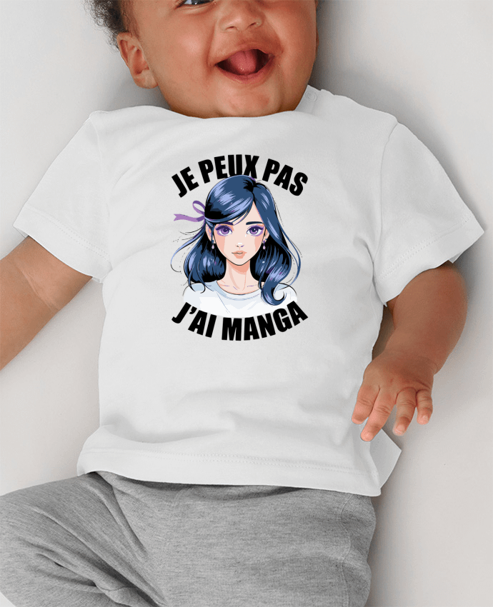 T-shirt bébé je peux pas j'ai manga manches courtes du designer bwilfy