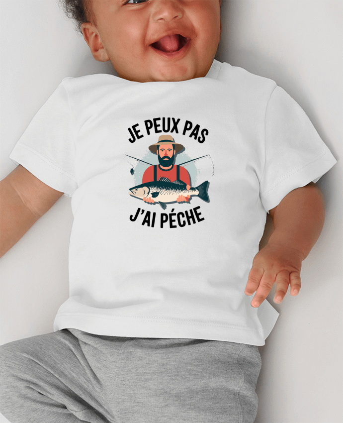 T-shirt bébé je peux pas j'ai pêché manches courtes du designer bwilfy