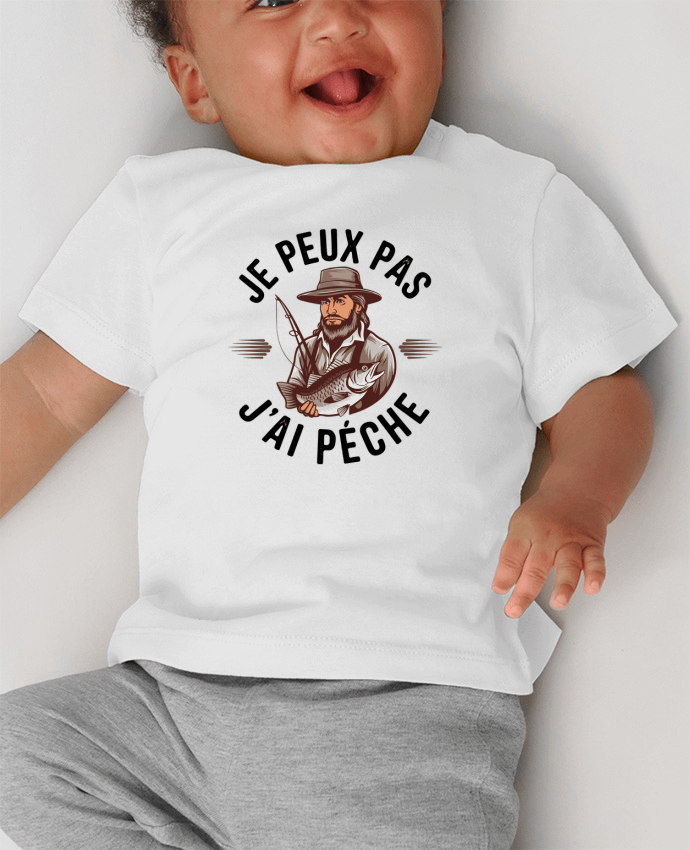 T-shirt bébé je peux pas j'ai pêche manches courtes du designer bwilfy