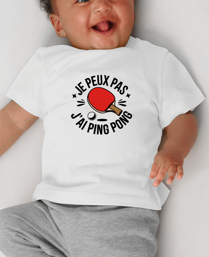 T-shirt bébé je peux pas j'ai ping pong manches courtes du designer bwilfy