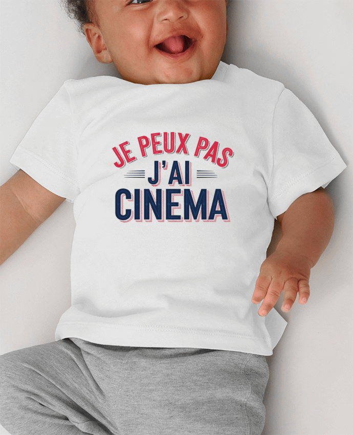 T-shirt bébé je peux pas j'ai cinema manches courtes du designer bwilfy
