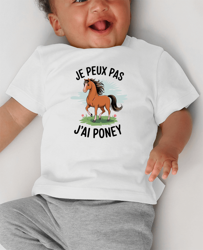T-shirt bébé je peux pas j'ai poney manches courtes du designer bwilfy
