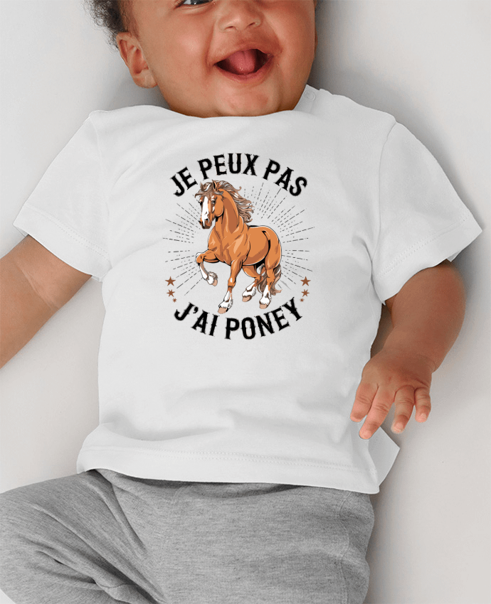 T-shirt bébé je peux pas j'ai poney manches courtes du designer bwilfy