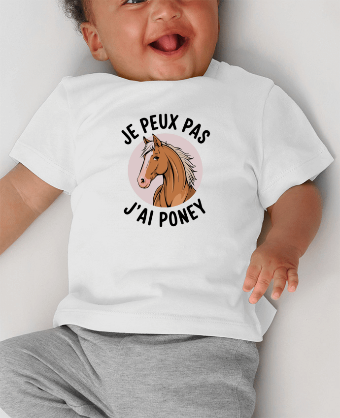 T-shirt bébé je peux pas j'ai poney manches courtes du designer bwilfy