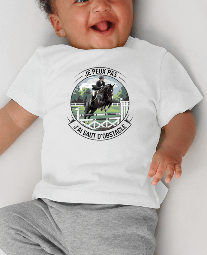 T-shirt bébé je peux pas j'ai saut d'obstacle manches courtes du designer bwilfy
