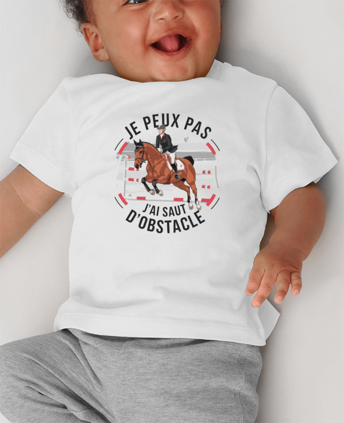T-shirt bébé je peux pas j'ai saut d'obstacle manches courtes du designer bwilfy