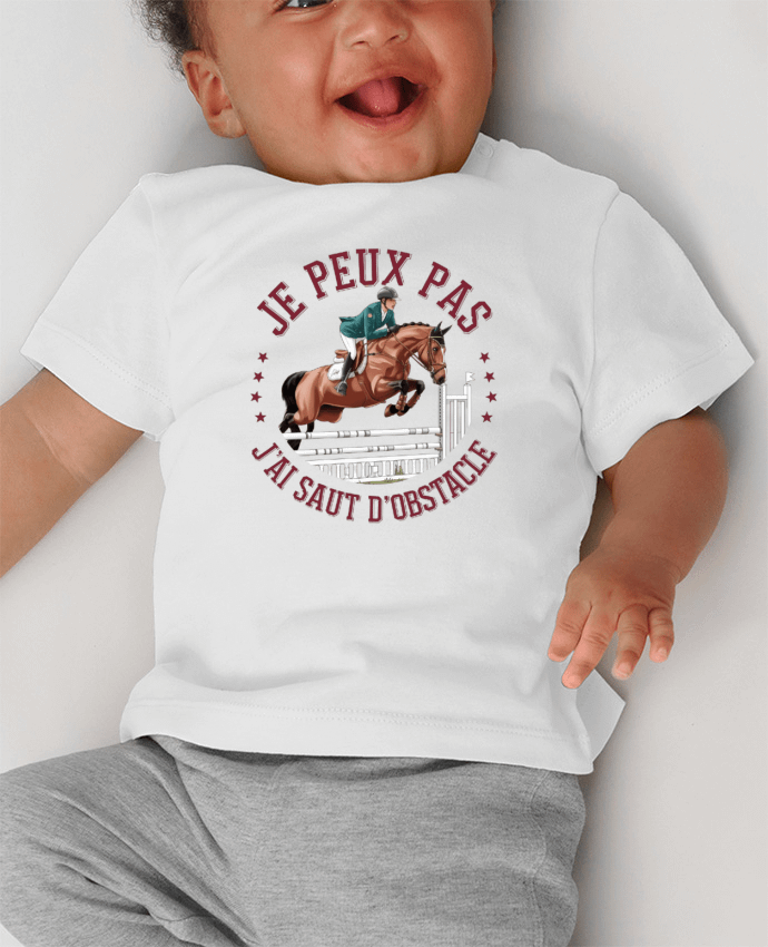T-shirt bébé je peux pas j'ai saut d'obstacle manches courtes du designer bwilfy
