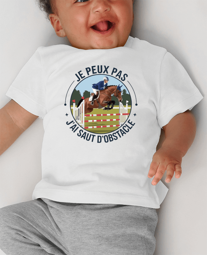T-shirt bébé je peux pas j'ai saut d'obstacle manches courtes du designer bwilfy