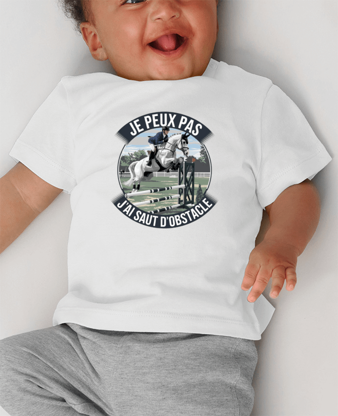 T-shirt bébé je peux pas j'ai saut d'obstacle manches courtes du designer bwilfy
