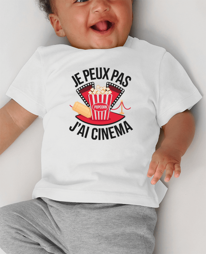 T-shirt bébé je peux pas j'ai cinema manches courtes du designer bwilfy