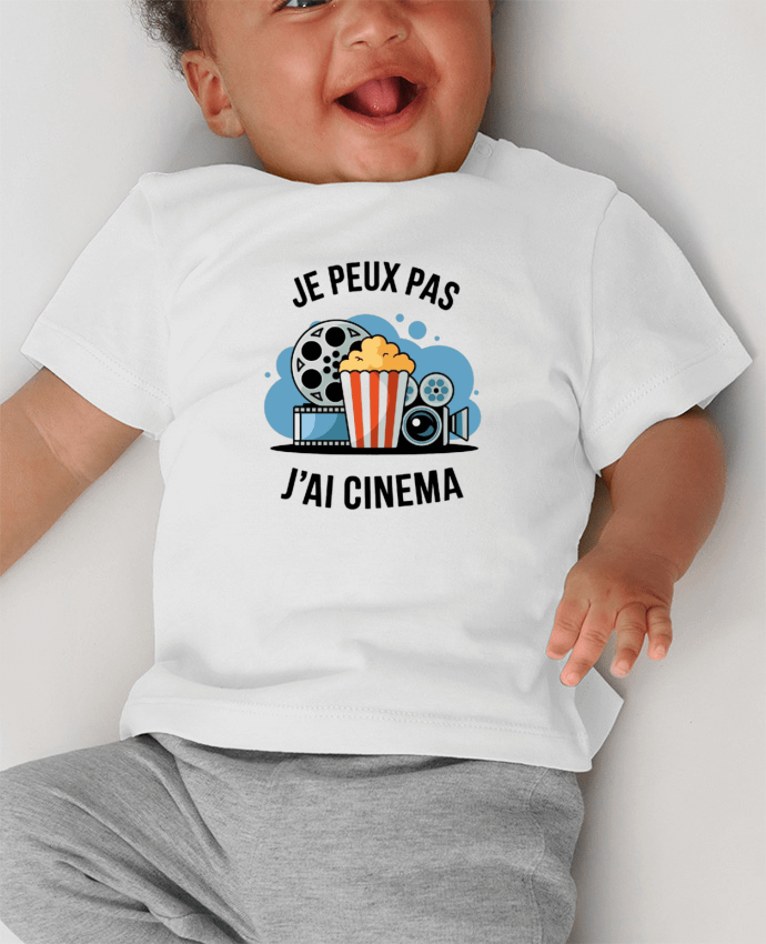 T-shirt bébé je peux pas j'ai cinema manches courtes du designer bwilfy