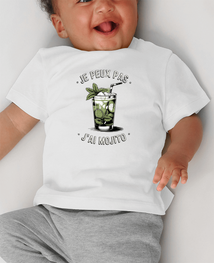 T-shirt bébé je peux pas j'ai mojito manches courtes du designer bwilfy