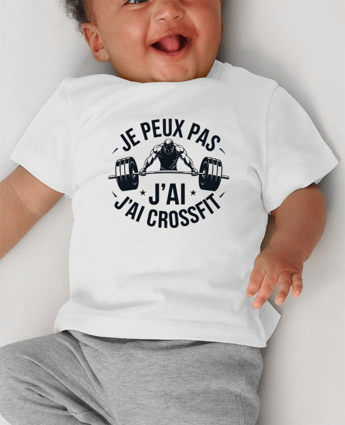 T-shirt bébé je peux pas j'ai crossfit manches courtes du designer bwilfy