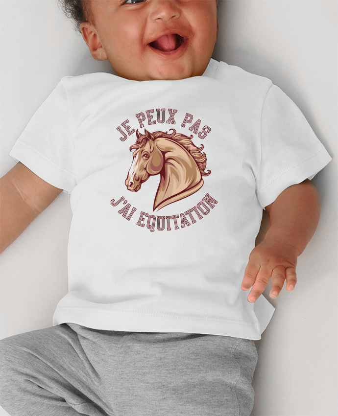 T-shirt bébé je peux pas j'ai equitation manches courtes du designer bwilfy