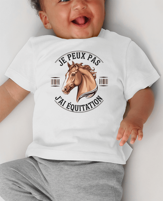 T-shirt bébé je peux pas j'ai equitation manches courtes du designer bwilfy