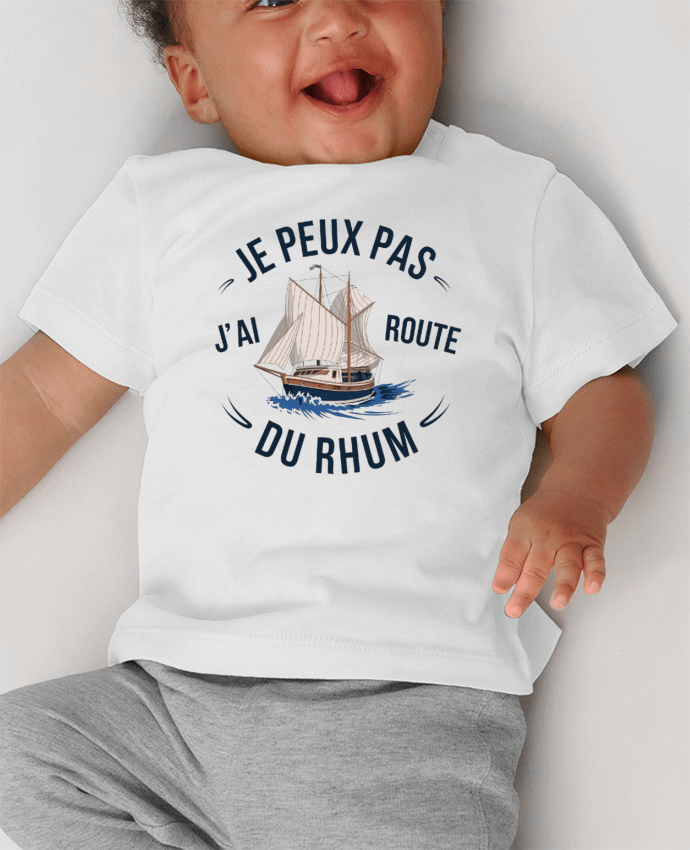 T-shirt bébé je peux pas j'ai route du rhum manches courtes du designer bwilfy