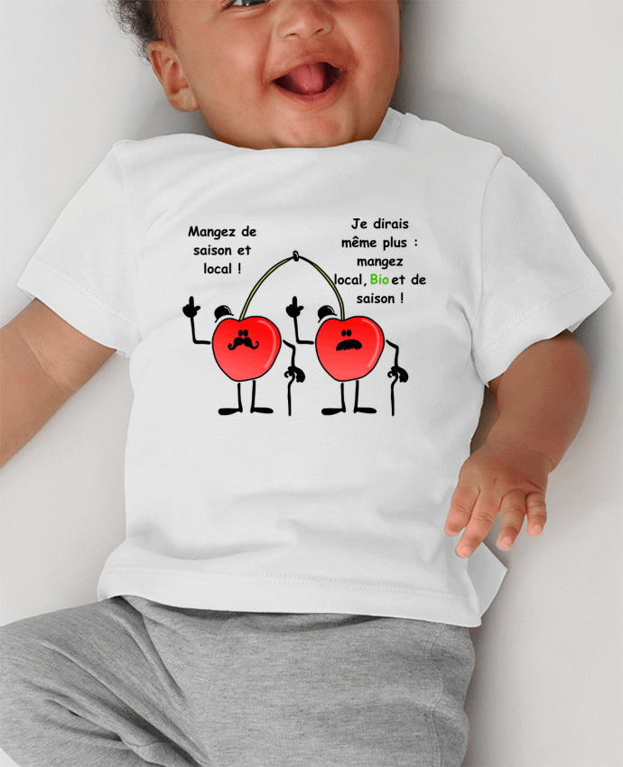 T-shirt bébé Cerises Dupont & Dupond de saison manches courtes du designer MS-Prod