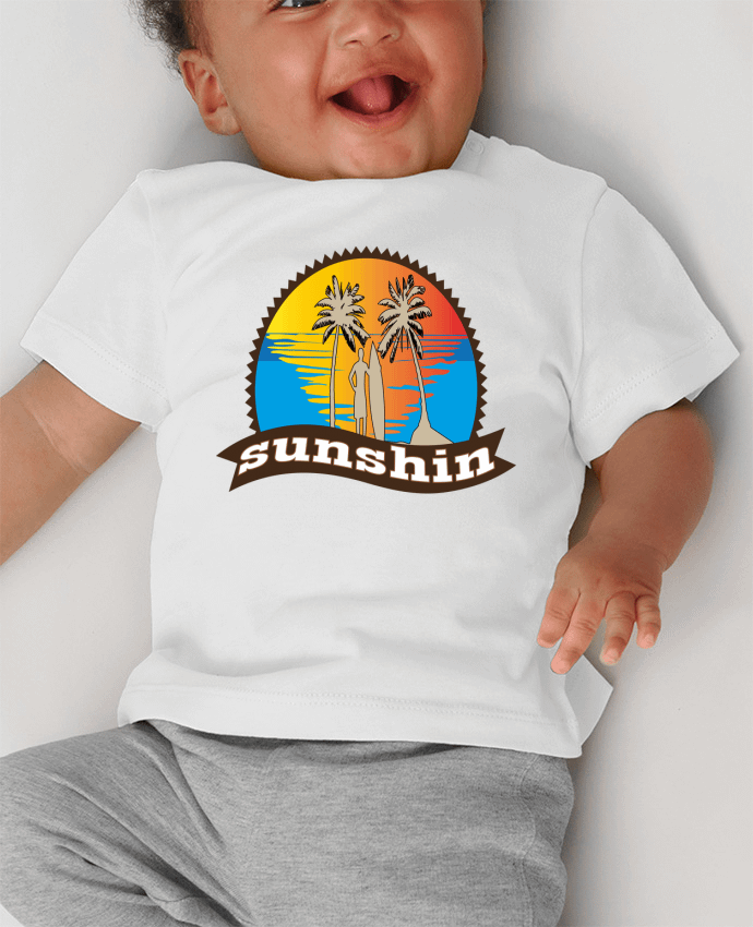 T-shirt bébé sunshine manches courtes du designer Absolu-factory