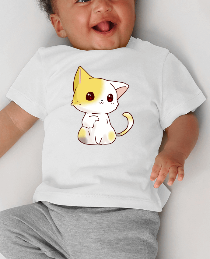 T-shirt bébé Gato Kawaii manches courtes du designer MaaxLoL