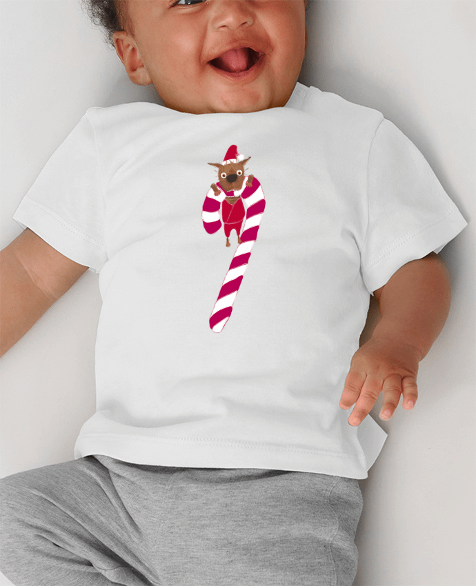 T-shirt bébé BASTÓN manches courtes du designer Santiaguen