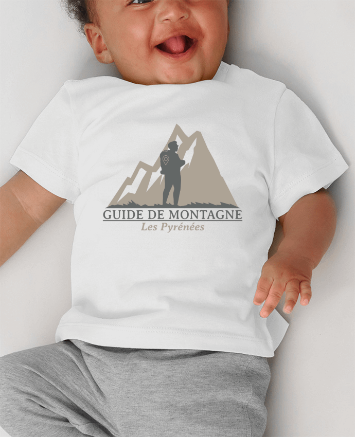 T-shirt bébé Guide De Montagne (FR) - Les Pyrénées manches courtes du designer Zenika