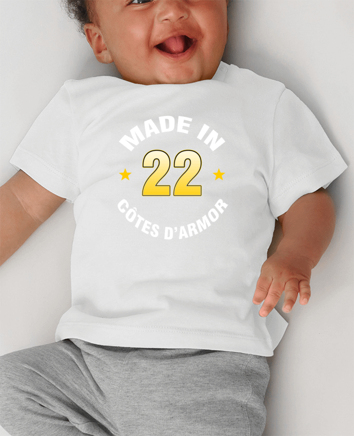 T-shirt bébé Côtes d'Armor manches courtes du designer Logorigolo