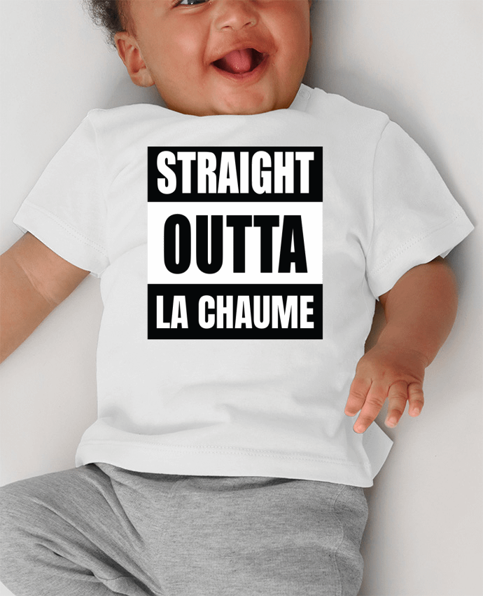 T-shirt bébé Straight outta La Chaume manches courtes du designer Cheerocki
